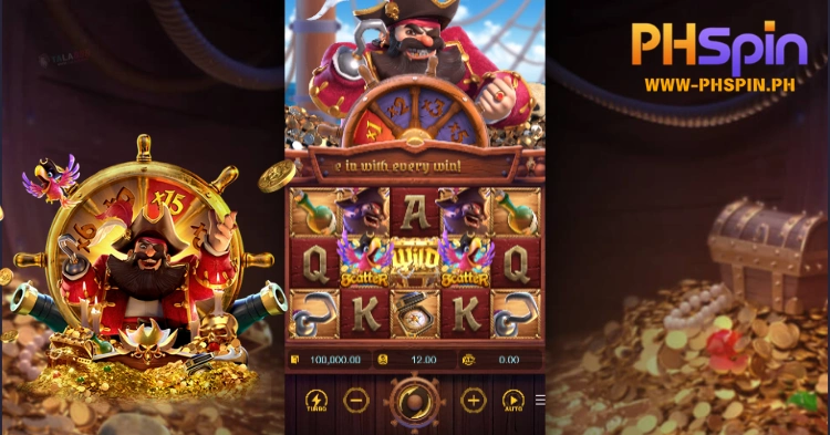 User Interface of Captain's Bounty TP Jackpot Game